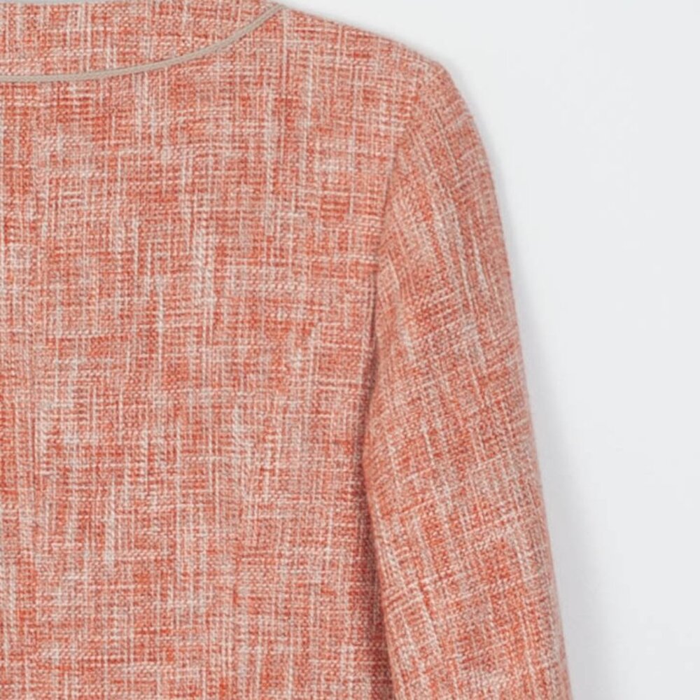 Pendleton Orange Full Zip Tweed Blazer Jacket Car… - image 5